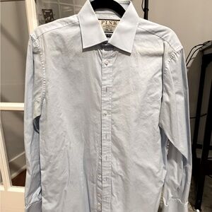 Thomas Pink Slim Fit Button Up Dress Shirt